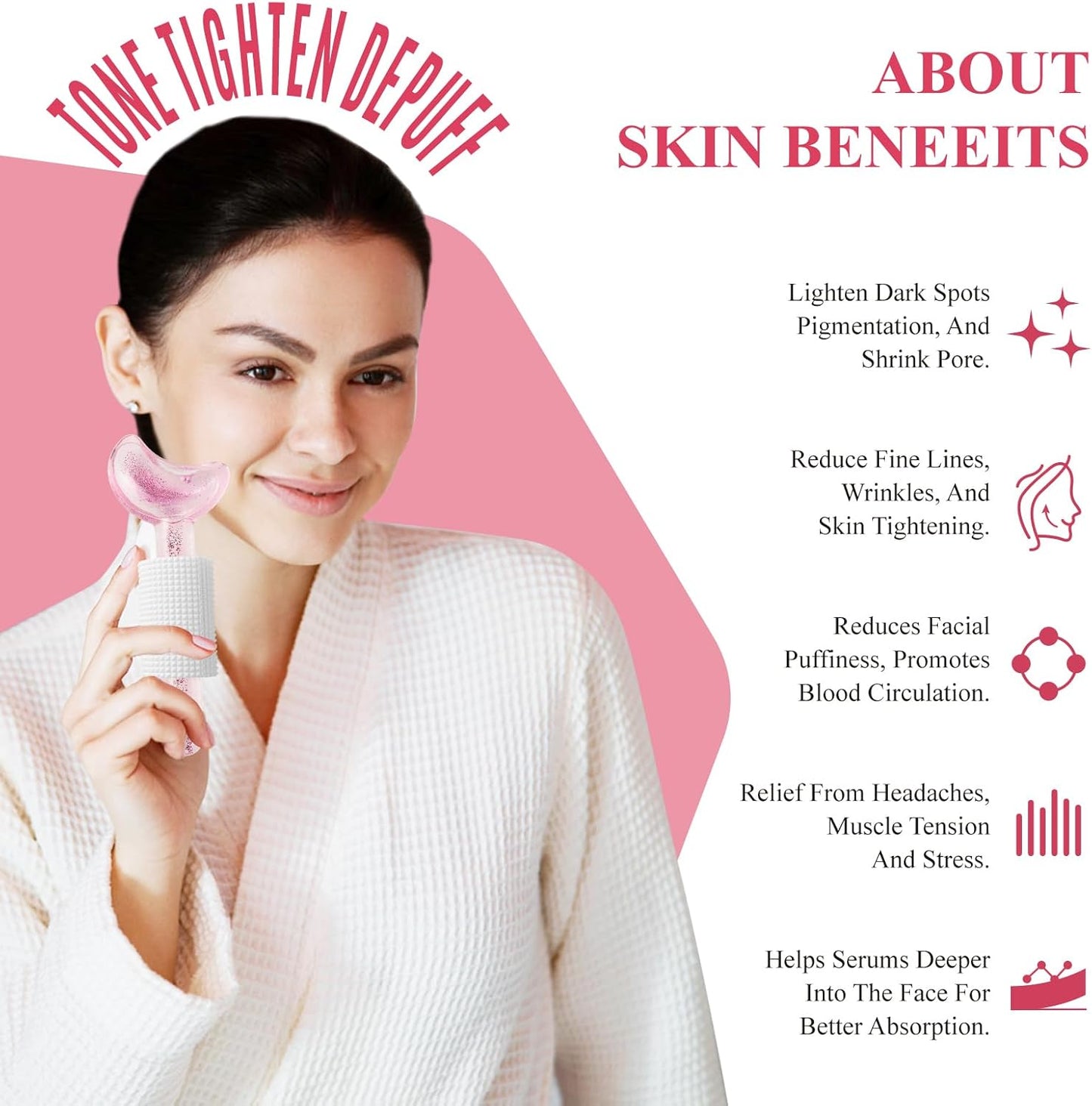 Ice Globes for Facials, 2PCS Ice Globes, Facial Globes, Face Globes, Cooling Globes, Facial Massager Tools for Face Neck & Eyes, Daily Beauty, Tighten Skin, anti Ageing, Reduce Puffy and Wrinkle